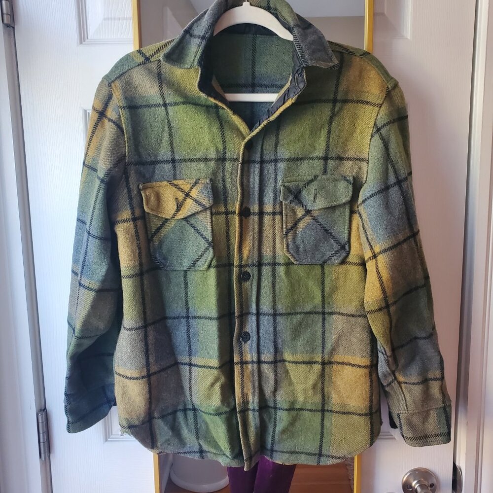 Vintage Plaid Green Flannel